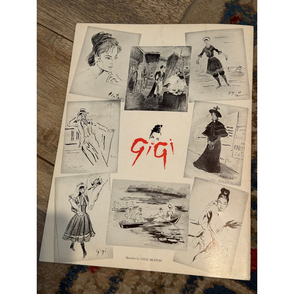Vintage MGM Program GIGI 1958 Leslie Caron Maurice Chevalier Cecil Beaton Art - Picture 4 of 5